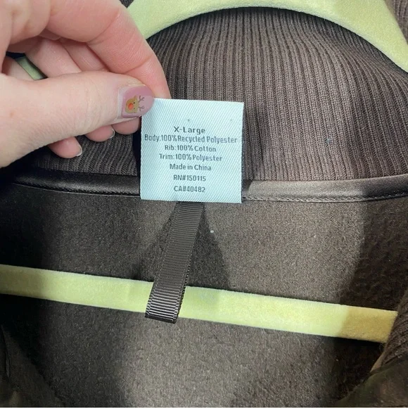 Varley Roselle Half Zip Fleece Sweatshirt Size XL Deep Mahogany Brown Sherpa - Picture 4 of 9